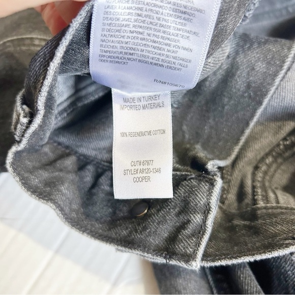 Agolde Cooper Cargo Jeans Size 31 Panther Black Straight Leg High Rise - Picture 9 of 12